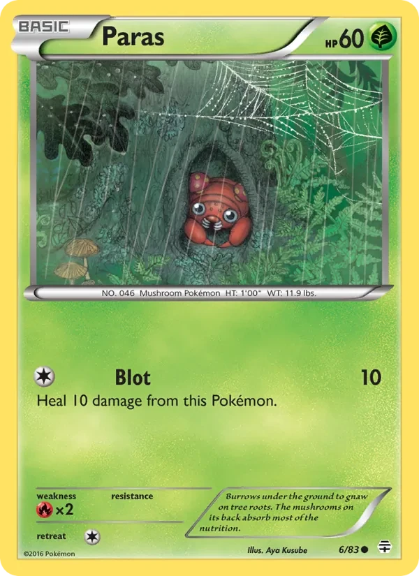 Paras 6/83 Generations Pokémon card