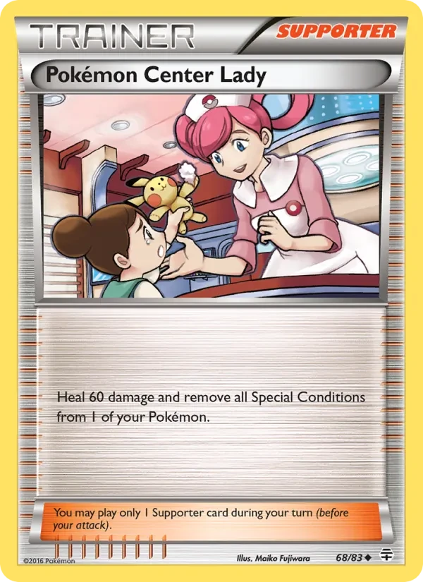 Pokémon Center Lady 68/83 Generations Pokémon card
