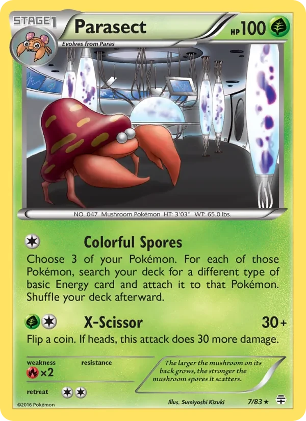 Parasect 7/83 Generations Pokémon card