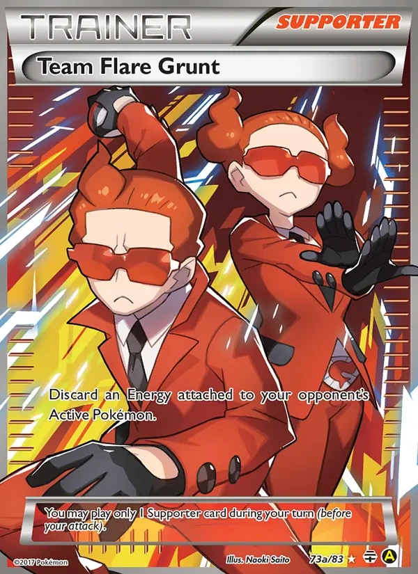 Team Flare Grunt 73a Generations Pokémon card