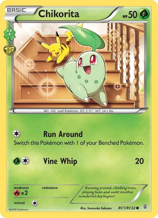 Chikorita RC1 Generations Pokémon card