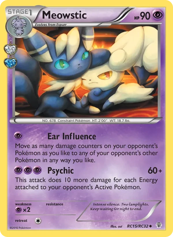 Carte Pokémon Meowstic RC15 Generations