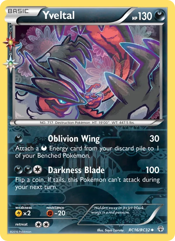 Yveltal RC16 Generations Pokémon card