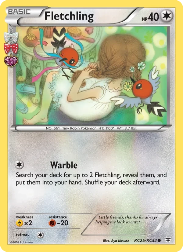 Fletchling RC25 Generations Pokémon kaart