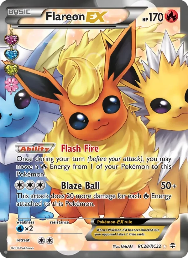 Flareon EX RC28 Generations Pokémon card