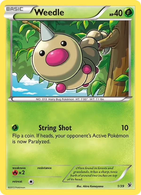 Weedle 1/39 Kalos Starter Set Pokémon card