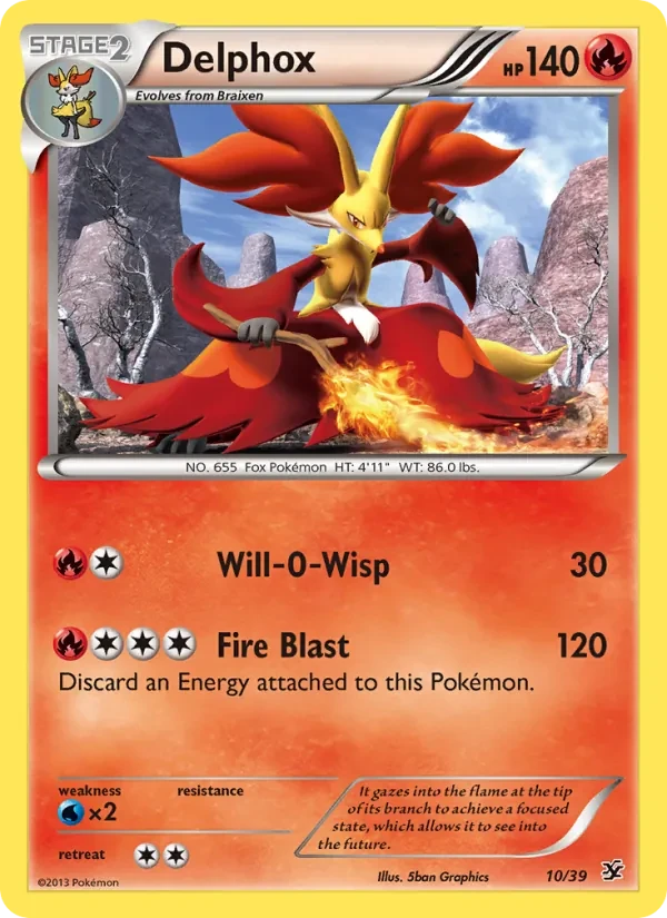 Delphox 10/39 Kalos Starter Set Pokémon card