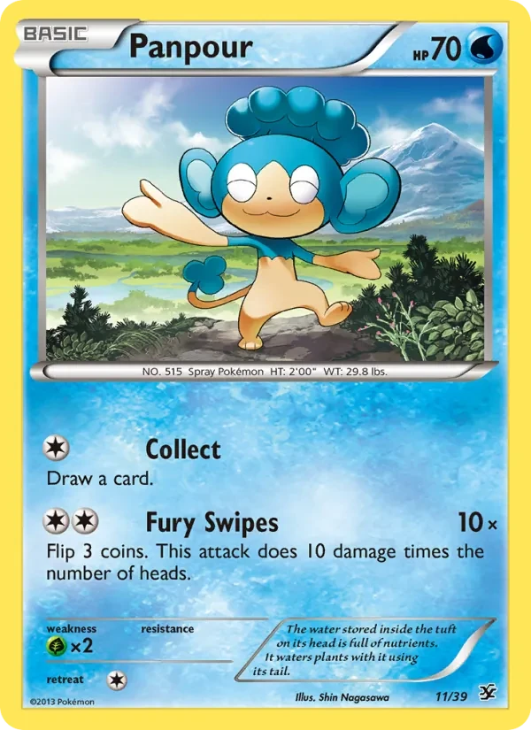 Panpour 11/39 Kalos Starter Set Pokémon card