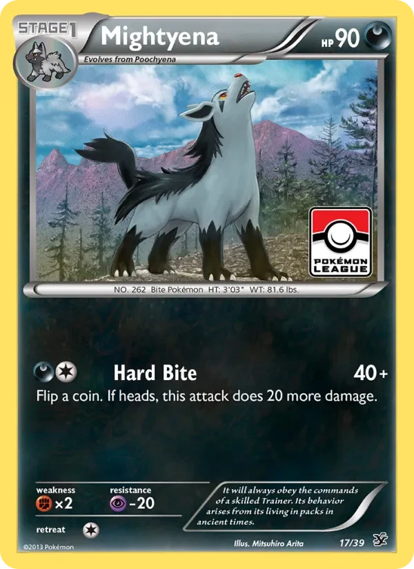 Mightyena 17/39 Kalos Starter Set Pokémon card