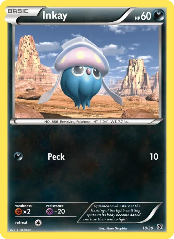 Inkay 18/39 Kalos Starter Set Pokémon card