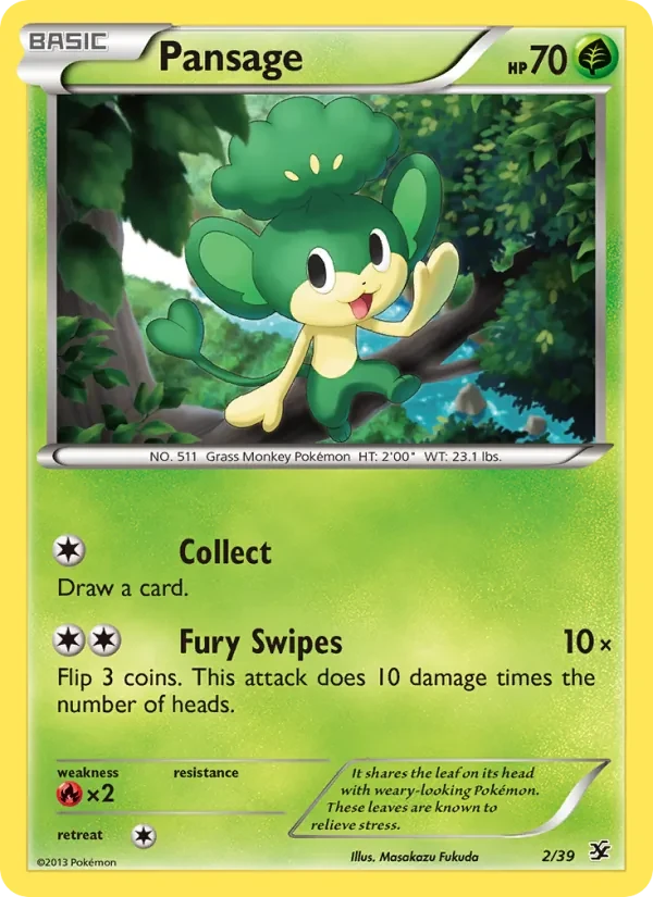 Pansage 2/39 Kalos Starter Set Pokémon card