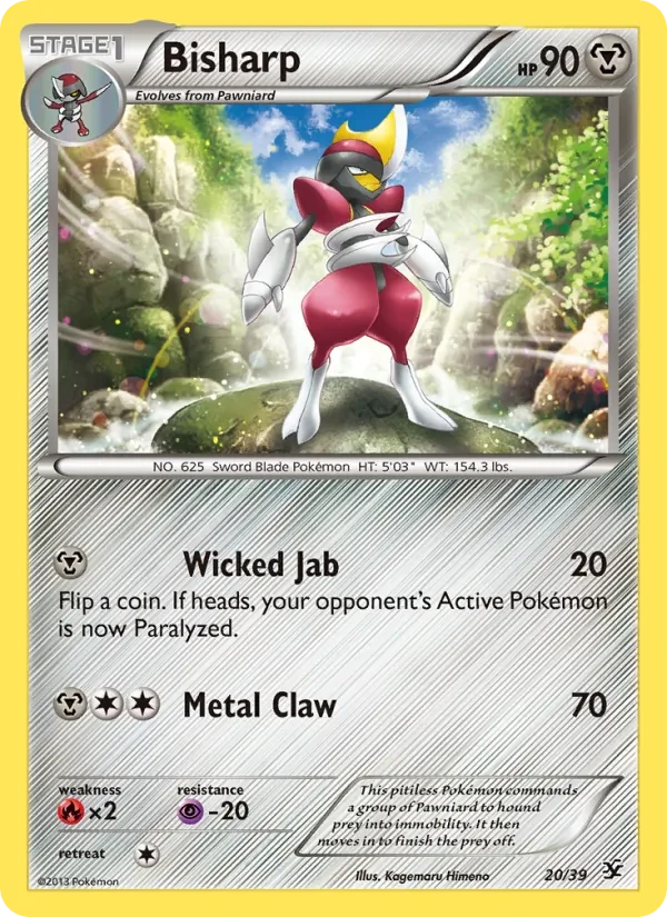 Bisharp 20/39 Kalos Starter Set Pokémon card