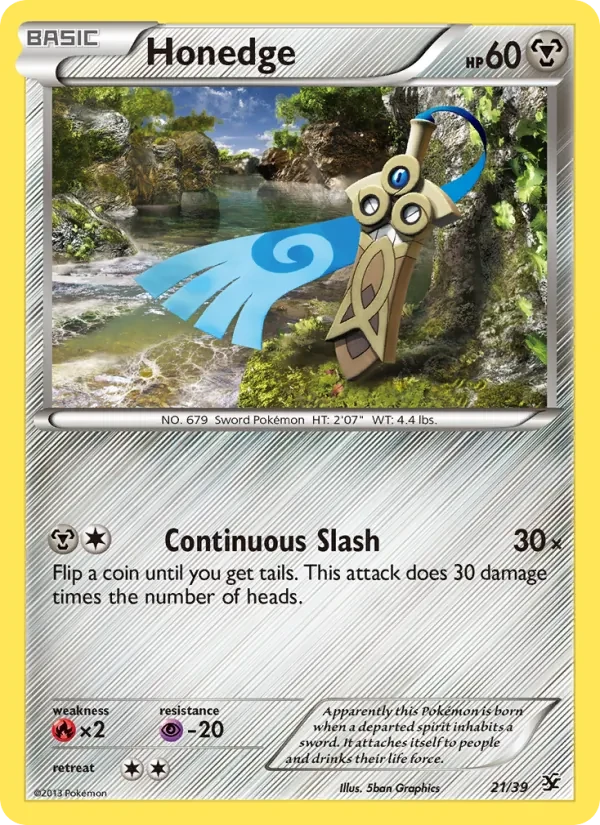 Honedge 21/39 Kalos Starter Set Pokémon card