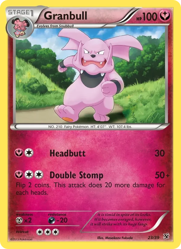 Granbull 23/39 Kalos Starter Set Pokémon Karte