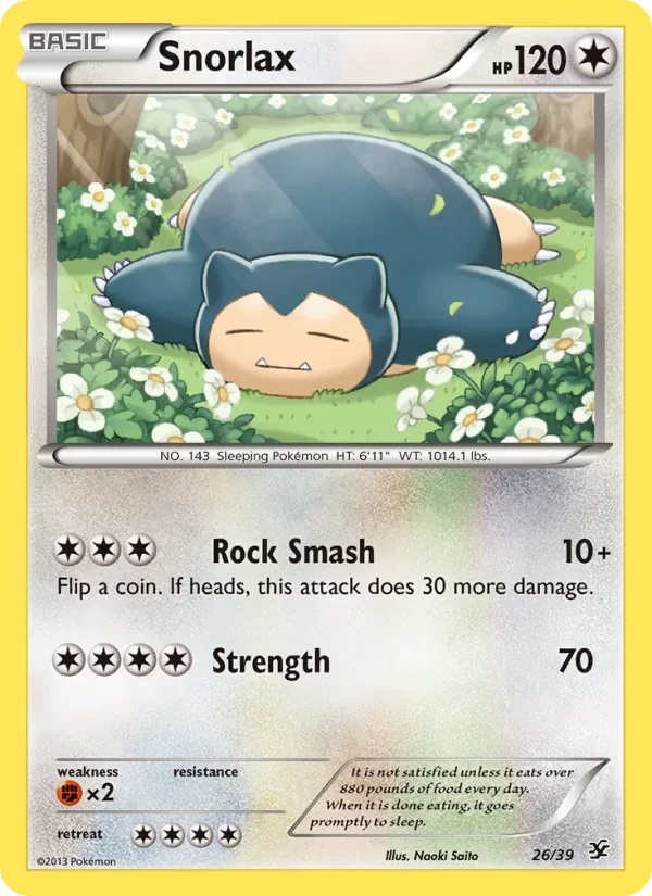 Snorlax 26/39 Kalos Starter Set Pokémon card