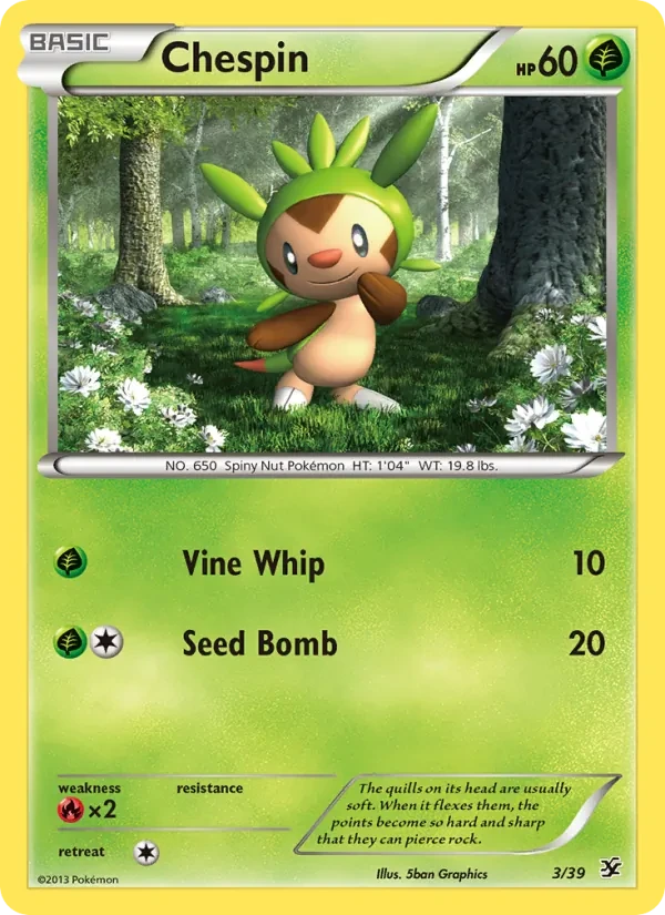 Chespin 3/39 Kalos Starter Set Pokémon card