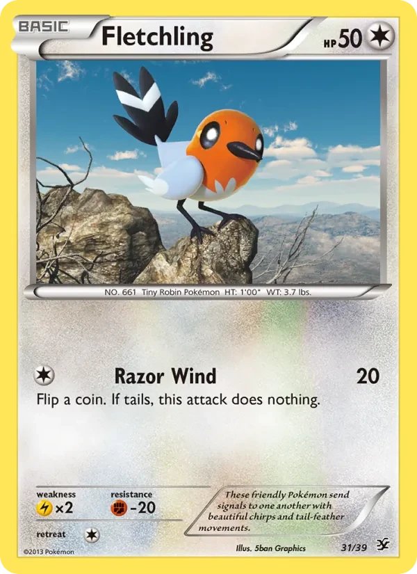 Fletchling 31/39 Kalos Starter Set Pokémon card