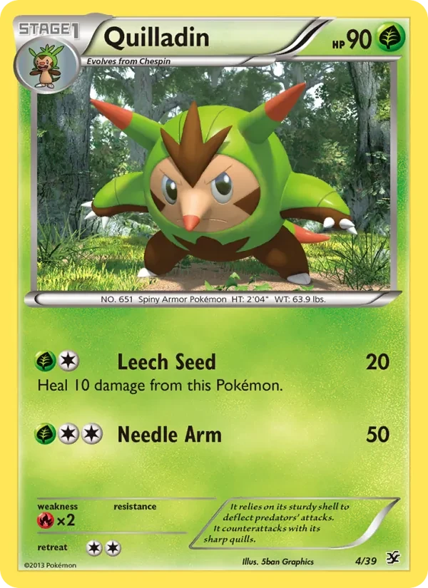 Quilladin 4/39 Kalos Starter Set Pokémon card