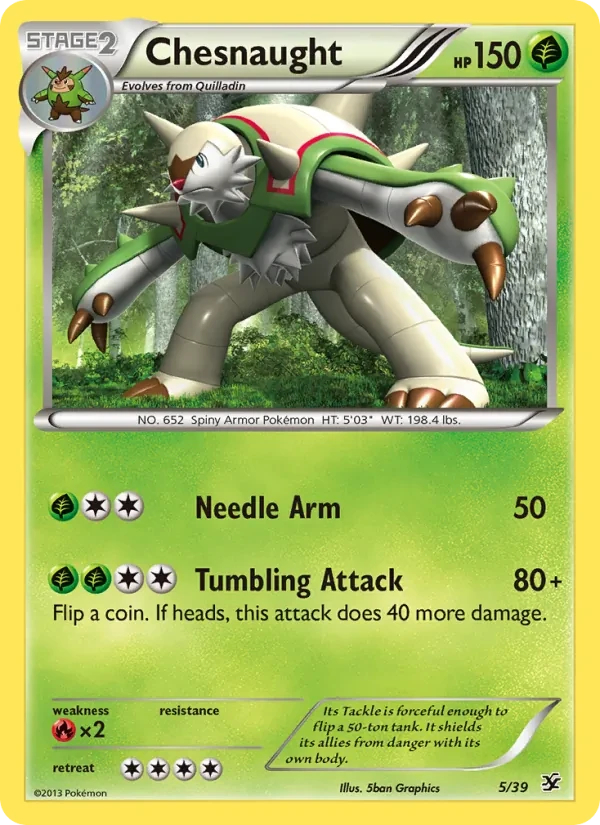 Chesnaught 5/39 Kalos Starter Set Pokémon card