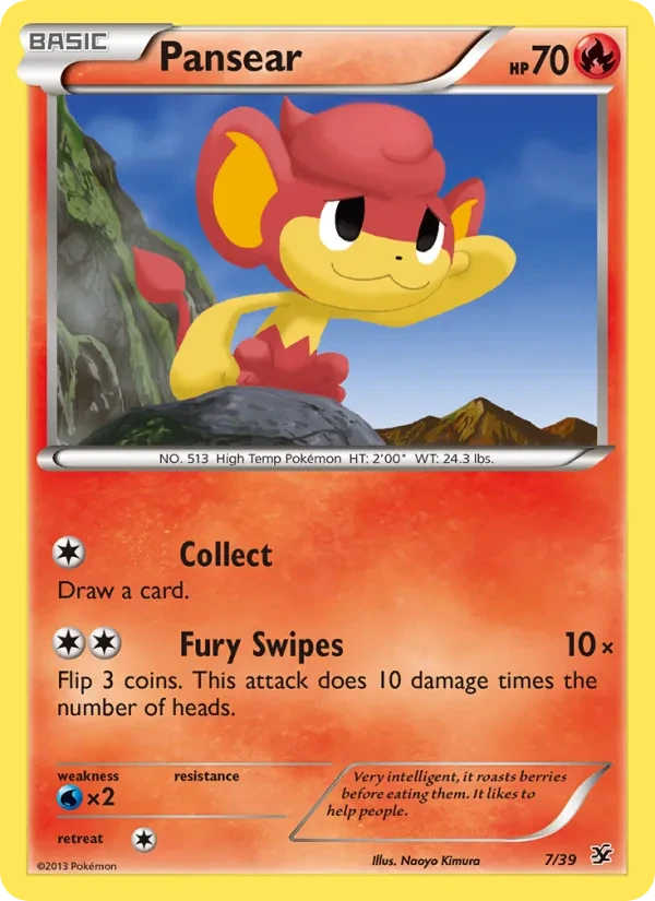 Pansear 7/39 Kalos Starter Set Pokémon card