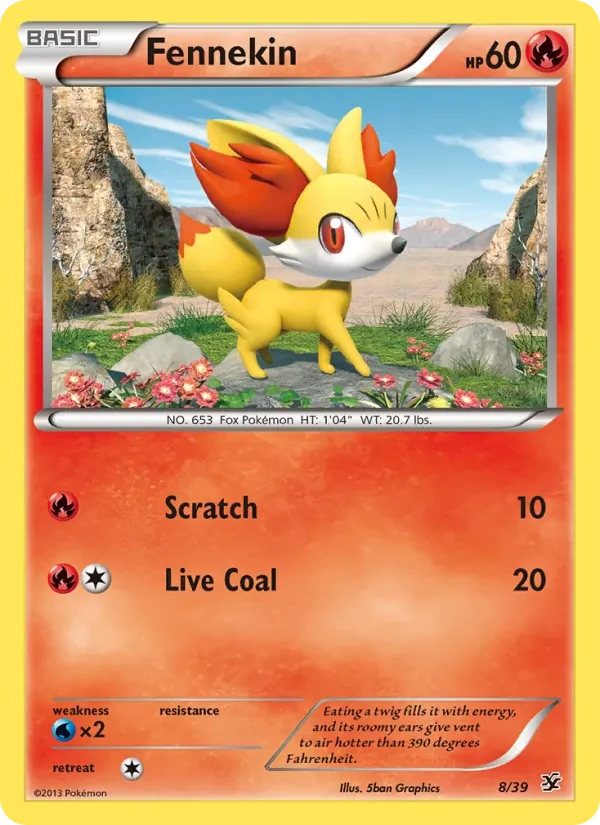 Fennekin 8/39 Kalos Starter Set Pokémon card
