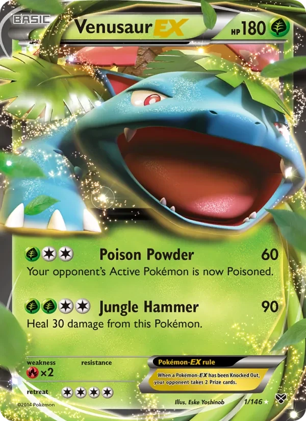 Venusaur EX 1/146 XY Pokémon card
