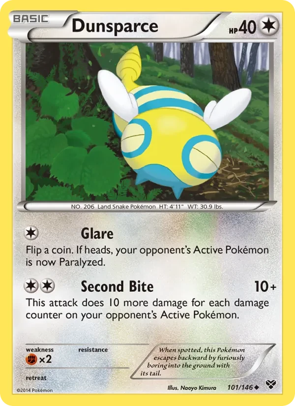 Dunsparce 101/146 XY Pokémon card