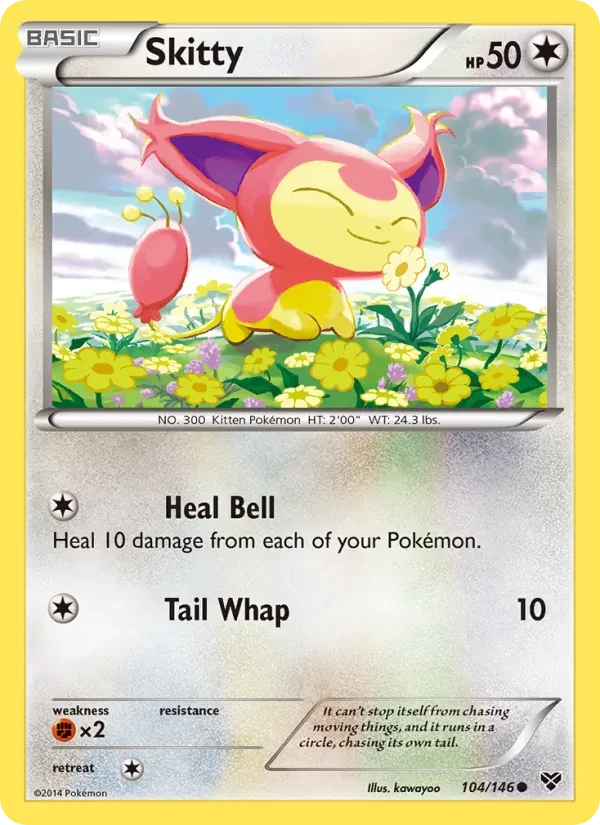 Skitty 104/146 XY Pokémon Karte