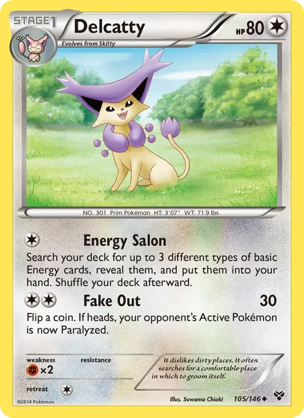 Delcatty 105/146 XY Pokémon card