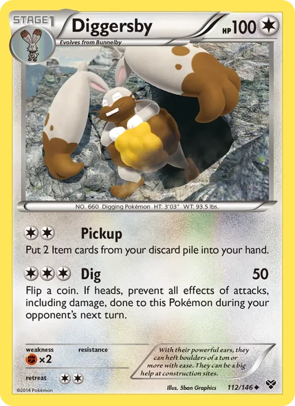 Diggersby 112/146 XY Pokémon card