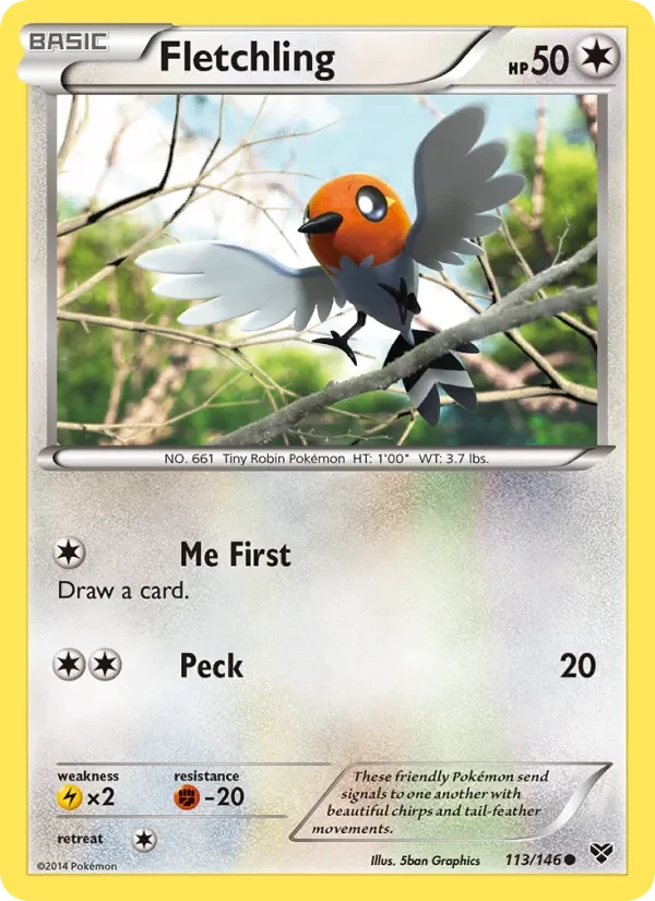 Fletchling 113/146 XY Pokémon Karte