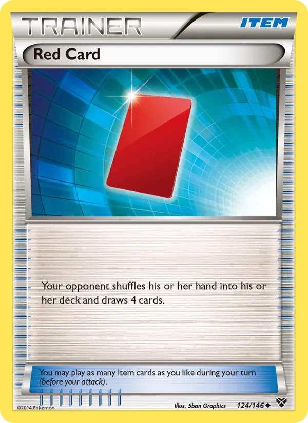 Red Card 124/146 XY Pokémon card