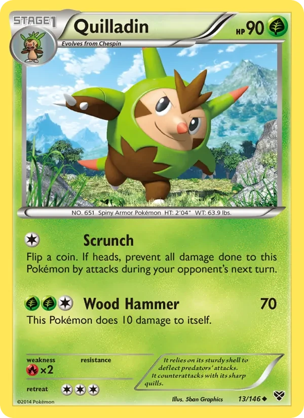 Quilladin 13/146 XY Pokémon card