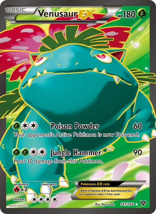 Venusaur EX 141/146 XY Pokémon card
