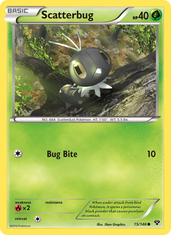 Scatterbug 15/146 XY Pokémon card