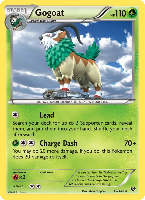 Gogoat 19/146 XY Pokémon card