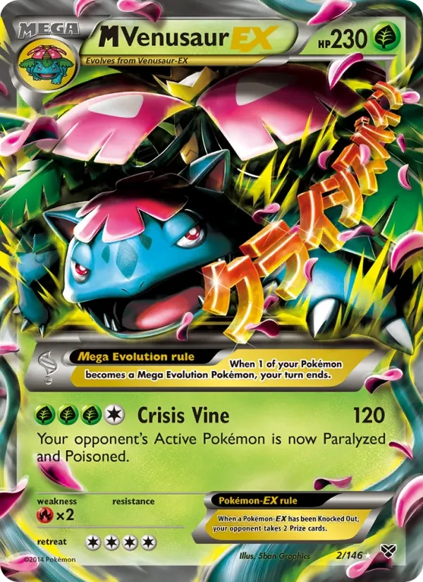 M Venusaur EX 2/146 XY Pokémon card