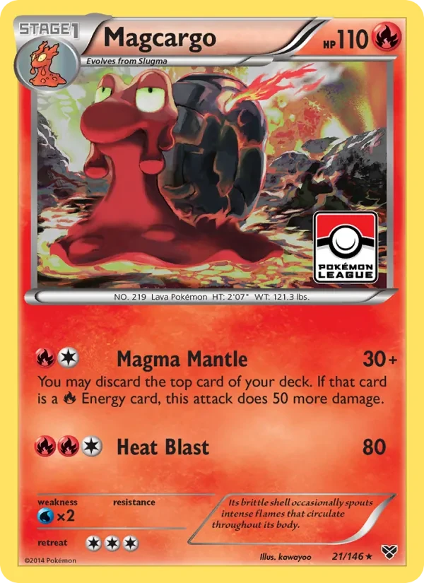 Magcargo 21/146 XY Pokémon card