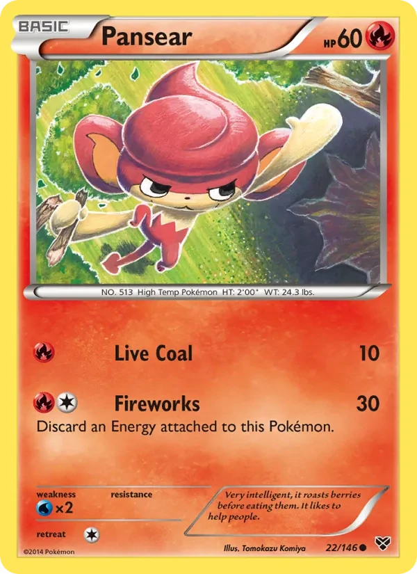 Pansear 22/146 XY Pokémon Karte