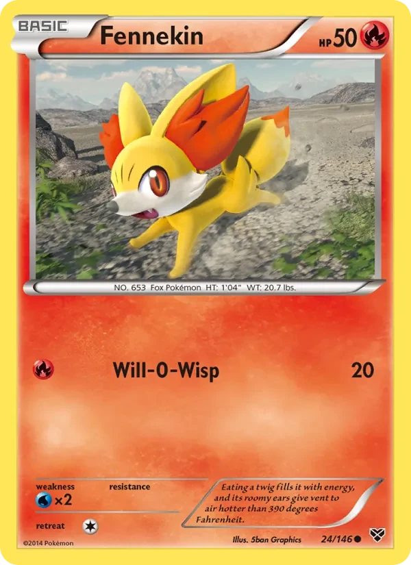 Fennekin 24/146 XY Pokémon Karte