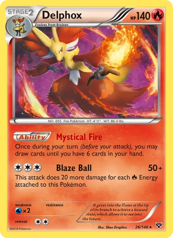 Delphox 26/146 XY Pokémon card