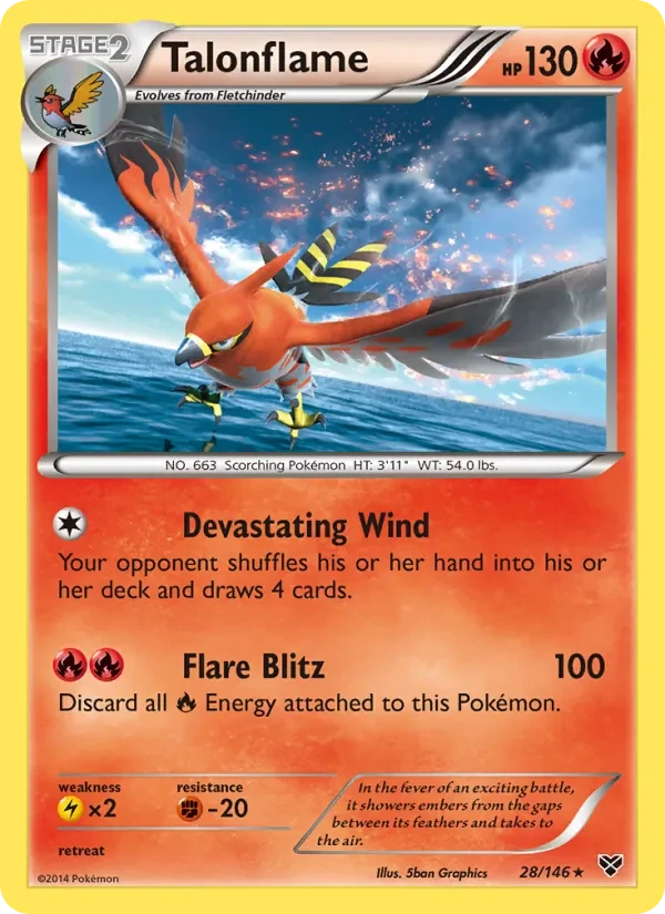 Talonflame 28/146 XY Pokémon Karte