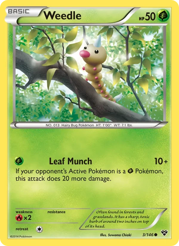 Weedle 3/146 XY Pokémon card