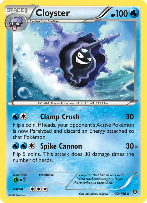 Cloyster 32/146 XY Pokémon card