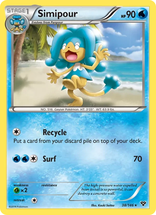 Simipour 38/146 XY Pokémon card