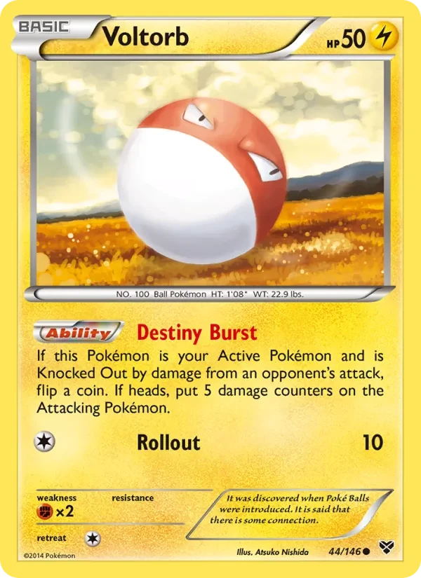 Voltorb 44/146 XY Pokémon card