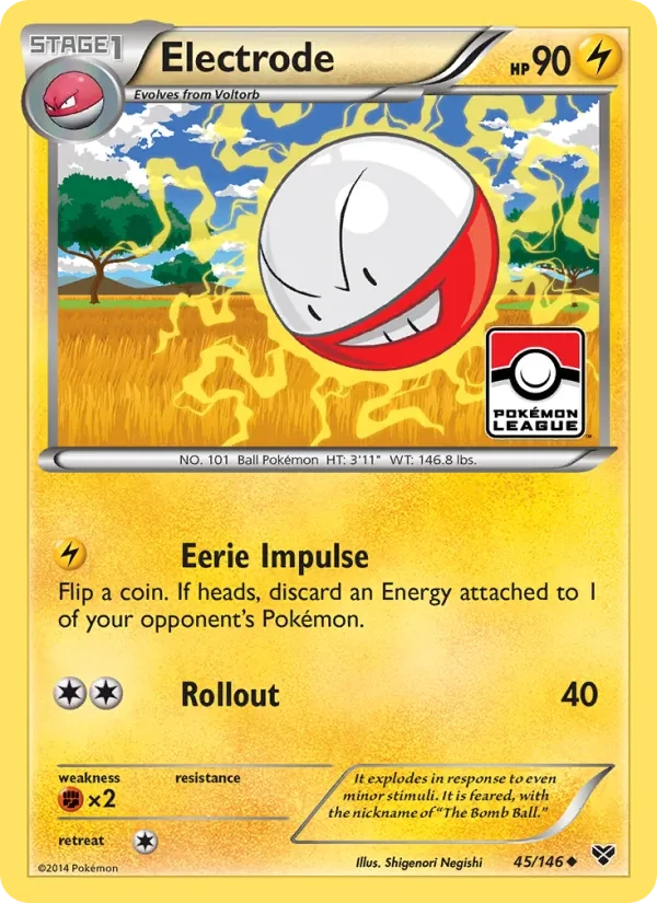 Electrode 45/146 XY Pokémon card