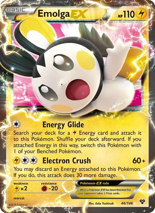 Emolga EX 46/146 XY Pokémon card