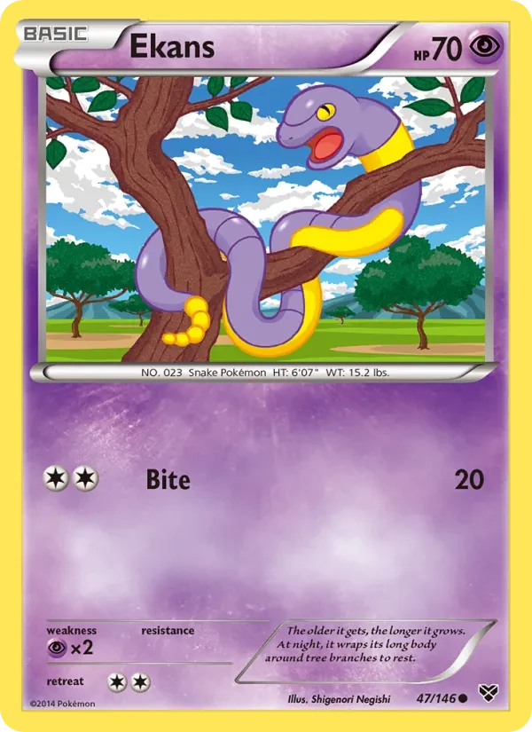 Ekans 47/146 XY Pokémon Karte