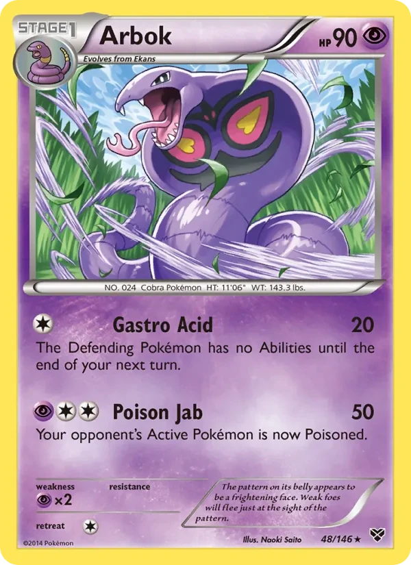 Carta Pokémon Arbok 48/146 XY
